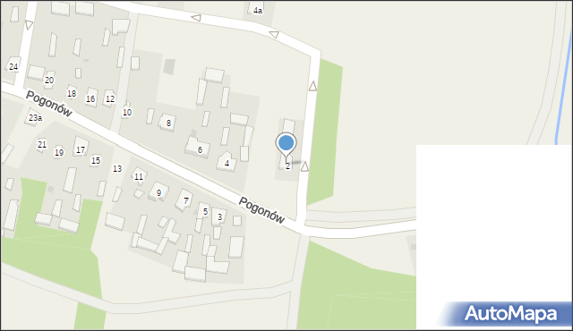 Pogonów, Pogonów, 2, mapa Pogonów