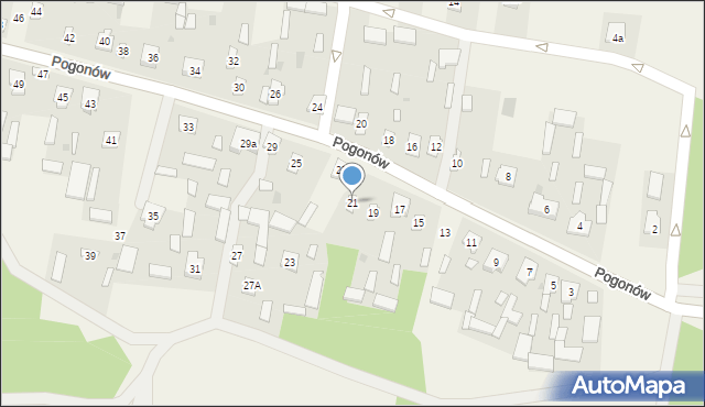 Pogonów, Pogonów, 21, mapa Pogonów
