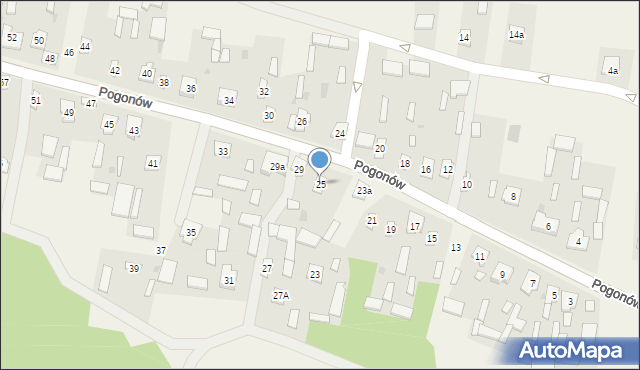 Pogonów, Pogonów, 25, mapa Pogonów
