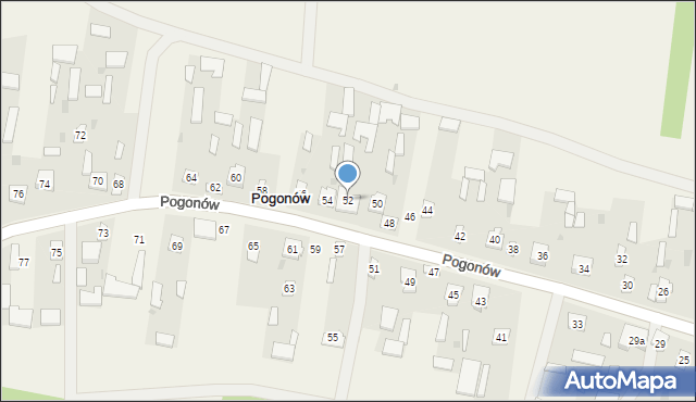 Pogonów, Pogonów, 52, mapa Pogonów
