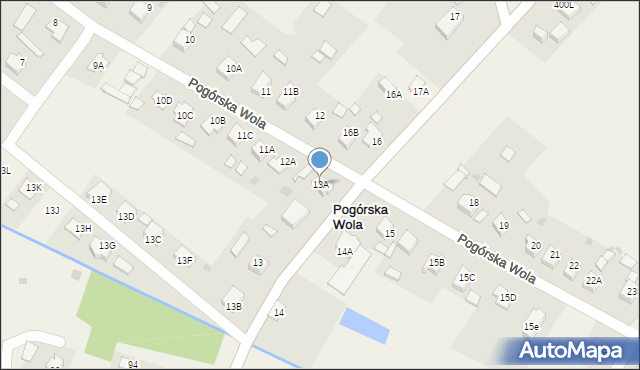 Pogórska Wola, Pogórska Wola, 13A, mapa Pogórska Wola