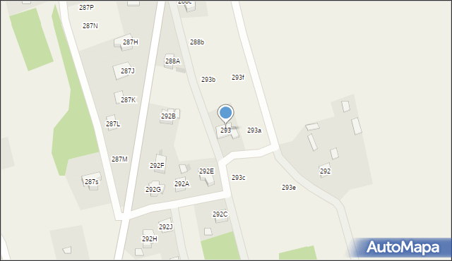 Pogórska Wola, Pogórska Wola, 293, mapa Pogórska Wola