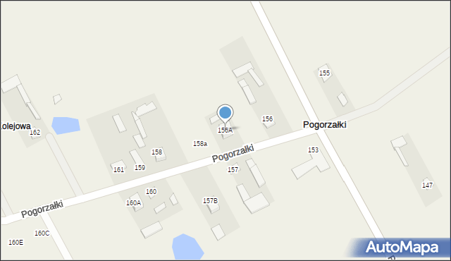 Pogorzałki, Pogorzałki, 156A, mapa Pogorzałki
