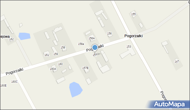 Pogorzałki, Pogorzałki, 157, mapa Pogorzałki
