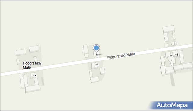 Pogorzałki Małe, Pogorzałki Małe, 8, mapa Pogorzałki Małe