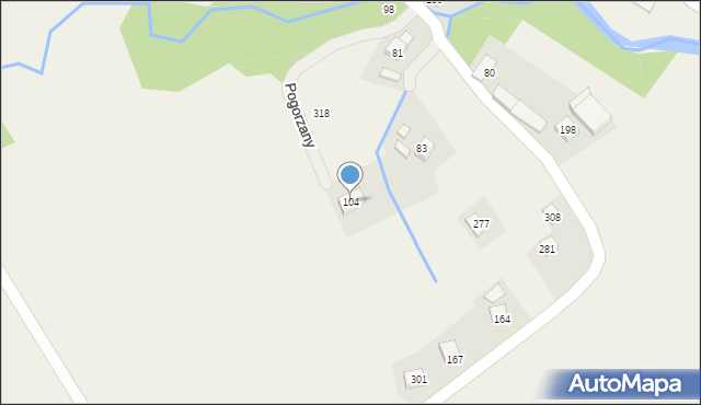 Pogorzany, Pogorzany, 104, mapa Pogorzany