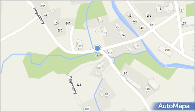 Pogorzany, Pogorzany, 98, mapa Pogorzany