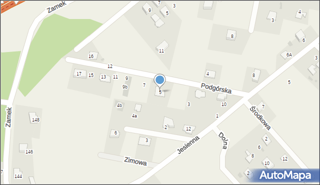 Pogórze, Podgórska, 5, mapa Pogórze
