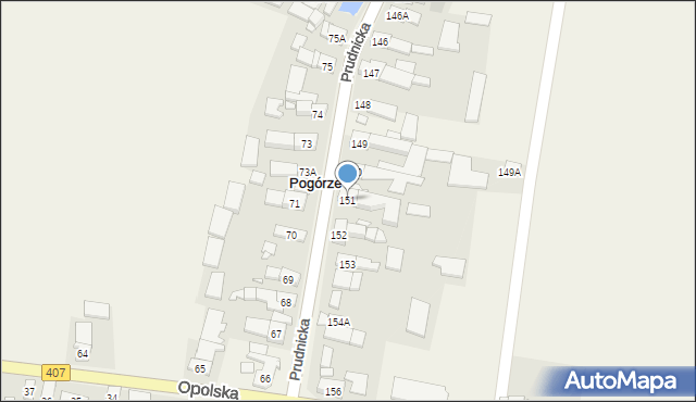 Pogórze, Pogórze, 151, mapa Pogórze