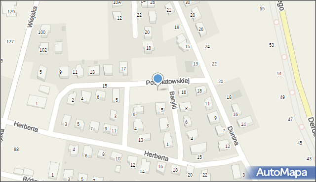 Pogórze, Poświatowskiej Haliny, 14, mapa Pogórze