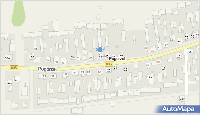 Pogorzel, Pogorzel, 64, mapa Pogorzel