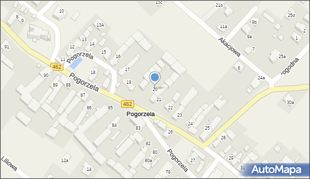 Pogorzela, Pogorzela, 20, mapa Pogorzela