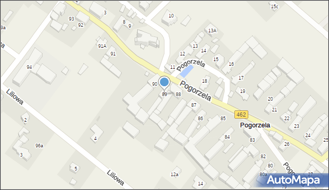 Pogorzela, Pogorzela, 89, mapa Pogorzela