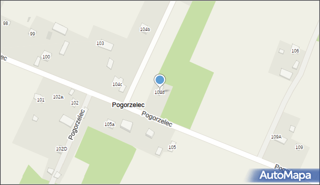 Pogorzelec, Pogorzelec, 104d, mapa Pogorzelec