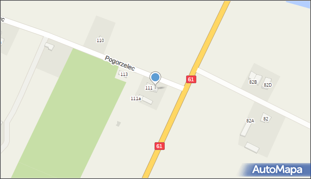 Pogorzelec, Pogorzelec, 111b, mapa Pogorzelec