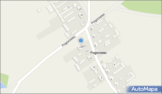 Pogorzelec, Pogorzelec, 13A, mapa Pogorzelec