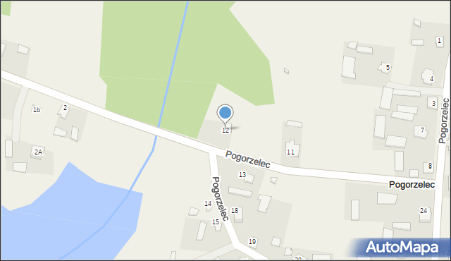 Pogorzelec, Pogorzelec, 12, mapa Pogorzelec