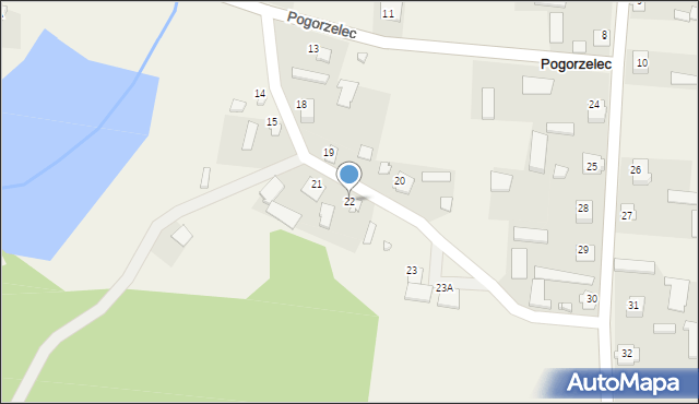 Pogorzelec, Pogorzelec, 22, mapa Pogorzelec