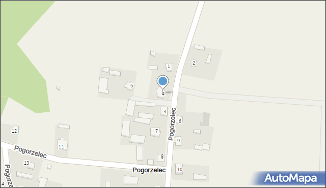 Pogorzelec, Pogorzelec, 4, mapa Pogorzelec