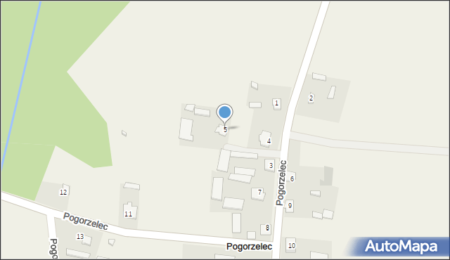 Pogorzelec, Pogorzelec, 5, mapa Pogorzelec