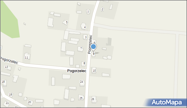 Pogorzelec, Pogorzelec, 9, mapa Pogorzelec