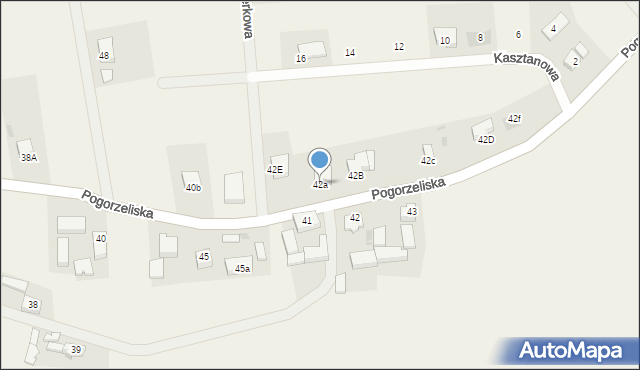 Pogorzeliska, Pogorzeliska, 42a, mapa Pogorzeliska