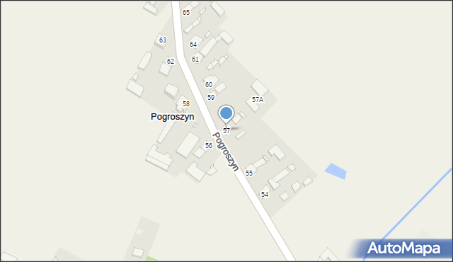 Pogroszyn, Pogroszyn, 57, mapa Pogroszyn