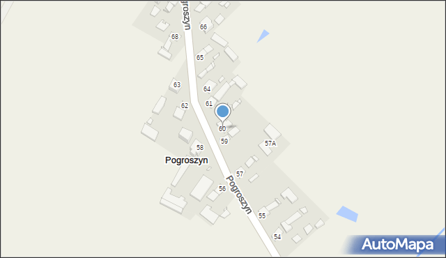 Pogroszyn, Pogroszyn, 60, mapa Pogroszyn