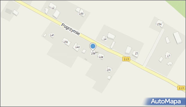 Pogrzymie, Pogrzymie, 14a, mapa Pogrzymie