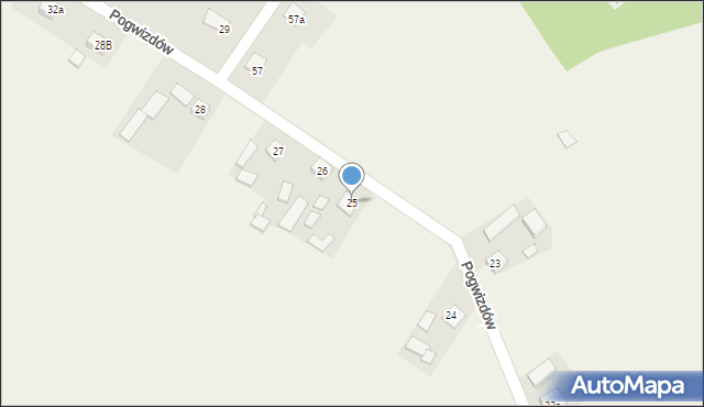 Pogwizdów, Pogwizdów, 25, mapa Pogwizdów