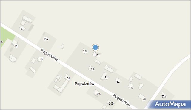 Pogwizdów, Pogwizdów, 33a, mapa Pogwizdów