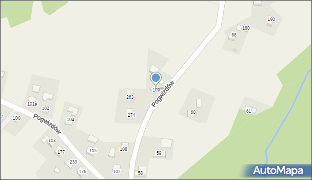Pogwizdów, Pogwizdów, 109, mapa Pogwizdów