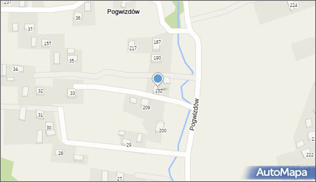 Pogwizdów, Pogwizdów, 132, mapa Pogwizdów