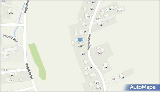 Pogwizdów, Pogwizdów, 144, mapa Pogwizdów