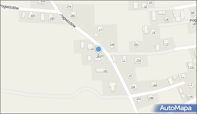 Pogwizdów, Pogwizdów, 201, mapa Pogwizdów