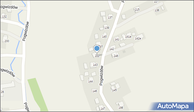 Pogwizdów, Pogwizdów, 222, mapa Pogwizdów