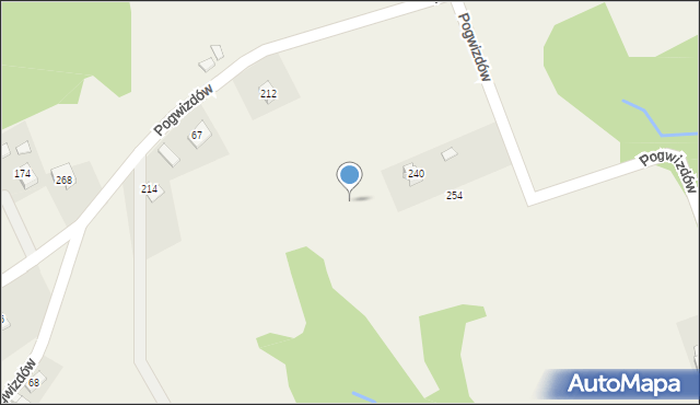 Pogwizdów, Pogwizdów, 240a, mapa Pogwizdów