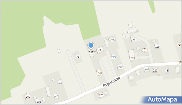 Pogwizdów, Pogwizdów, 243, mapa Pogwizdów