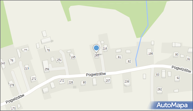 Pogwizdów, Pogwizdów, 245, mapa Pogwizdów