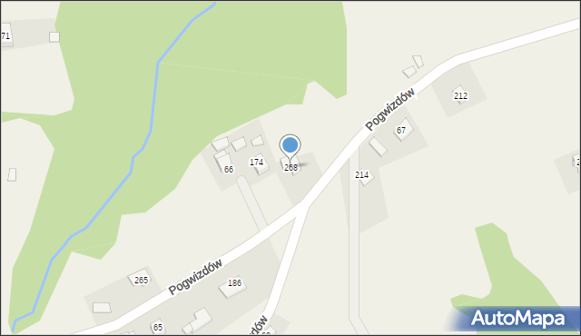Pogwizdów, Pogwizdów, 268, mapa Pogwizdów