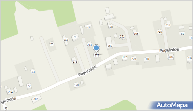 Pogwizdów, Pogwizdów, 272, mapa Pogwizdów