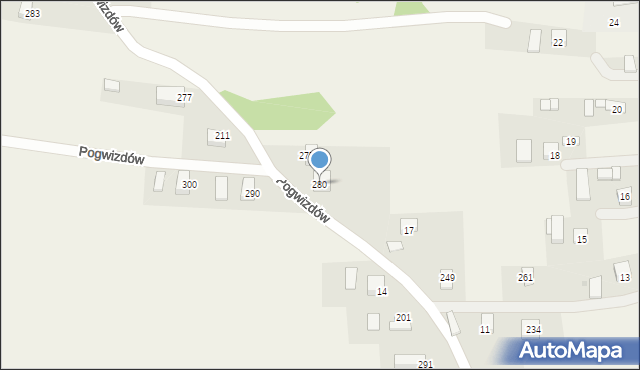 Pogwizdów, Pogwizdów, 280, mapa Pogwizdów