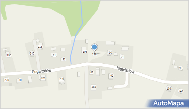 Pogwizdów, Pogwizdów, 298, mapa Pogwizdów