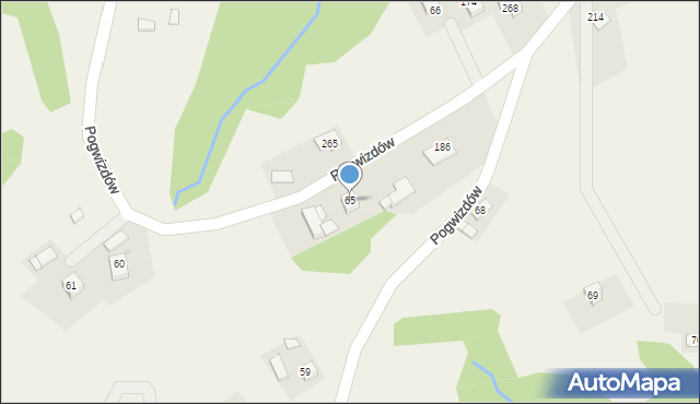 Pogwizdów, Pogwizdów, 65, mapa Pogwizdów