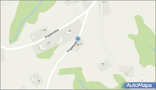 Pogwizdów, Pogwizdów, 68, mapa Pogwizdów