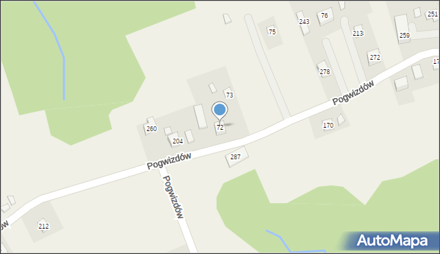 Pogwizdów, Pogwizdów, 72, mapa Pogwizdów