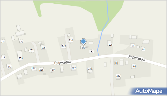 Pogwizdów, Pogwizdów, 81, mapa Pogwizdów