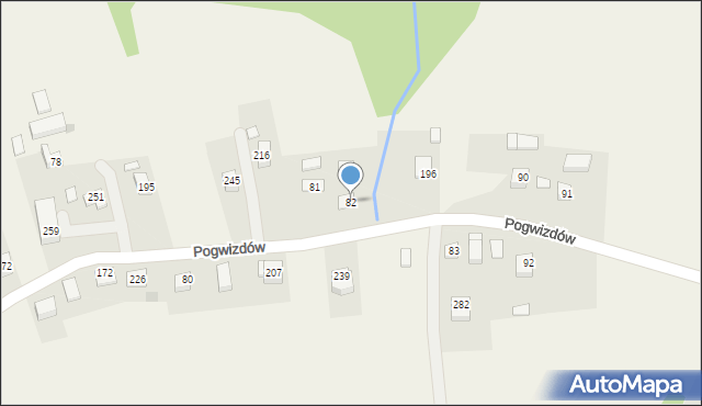 Pogwizdów, Pogwizdów, 82, mapa Pogwizdów