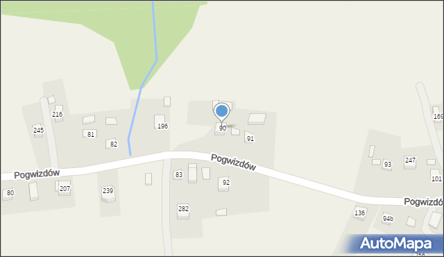 Pogwizdów, Pogwizdów, 90, mapa Pogwizdów