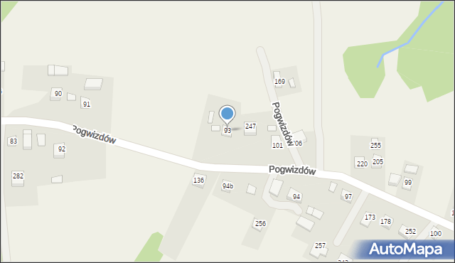 Pogwizdów, Pogwizdów, 93, mapa Pogwizdów